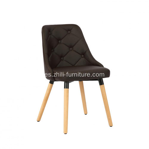 Silla de comedor con patas de madera